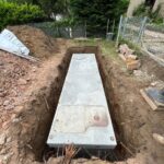 AZ BTP, Aménagement, terrassement et pose d'une cuve d'évacuation des eaux de pluie EP en béton d'une contenance de 6m3 dans une propriété individuelle située dans le Rhône à La tour de salvagny